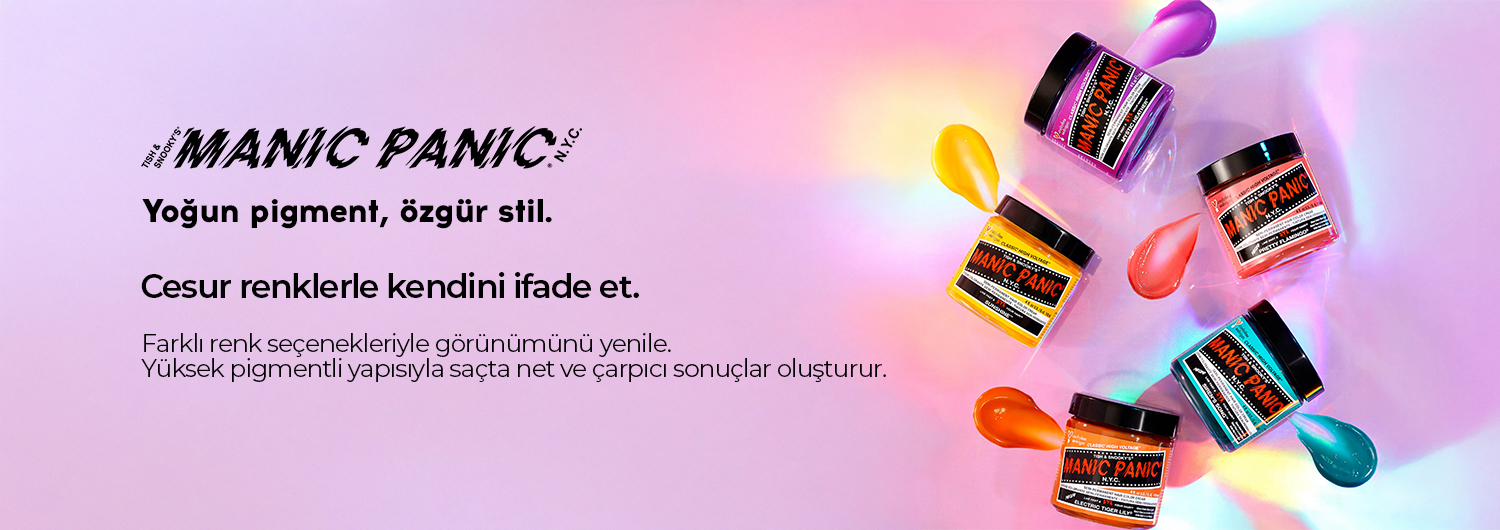 manic panic özgür saç boyası serisi cesur renkler