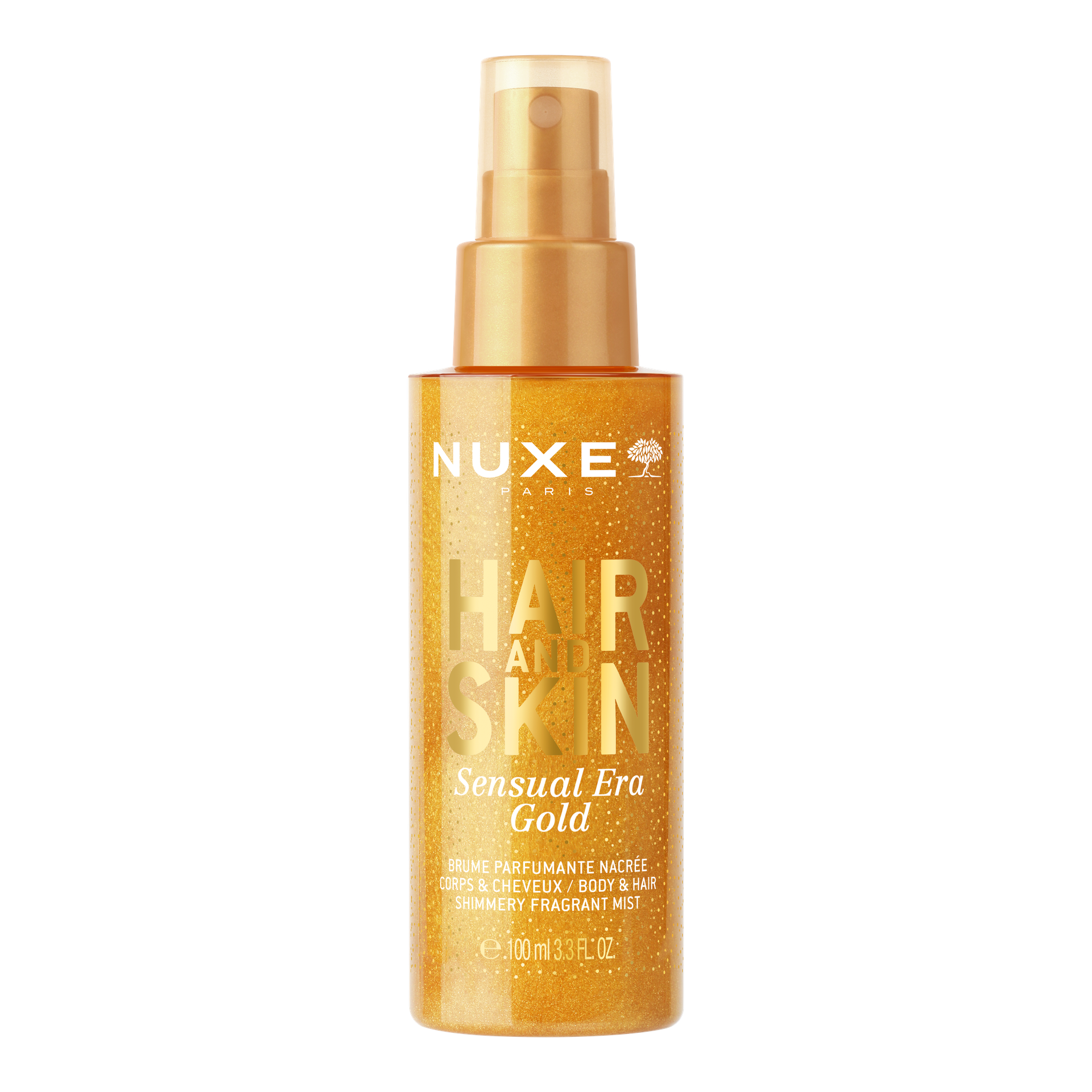 Nuxe Sensual Era Gold Saç ve Vücut Spreyi Şişe Tasarımı