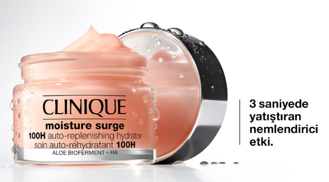 Moisture SurgeTM 100H’ün anında yatıştıran nemlendirici etkisi için yalnızca 3 saniye yeterli.