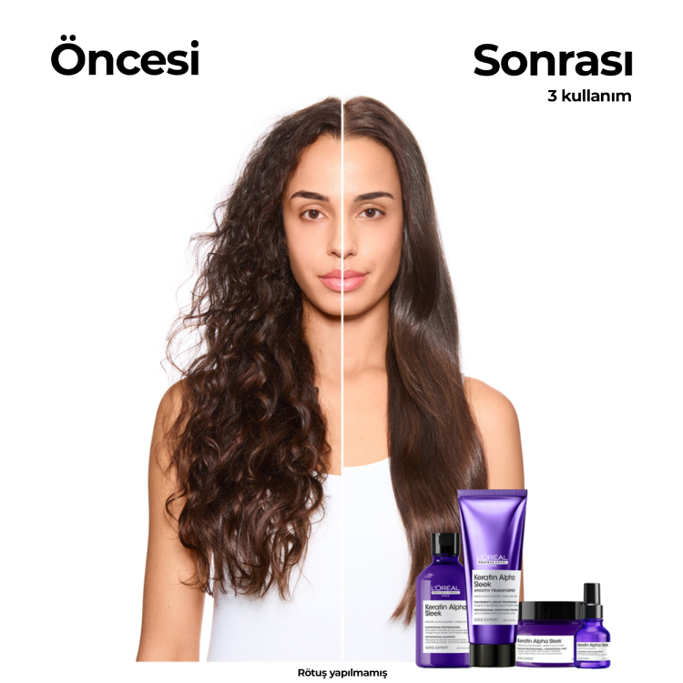 Keratin Alpha Sleek Öncesi Sonrası Etkisi