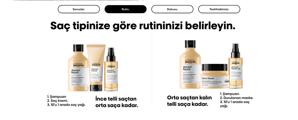 L'Oreal Absolut Repair Saç Tipine Göre Rutin