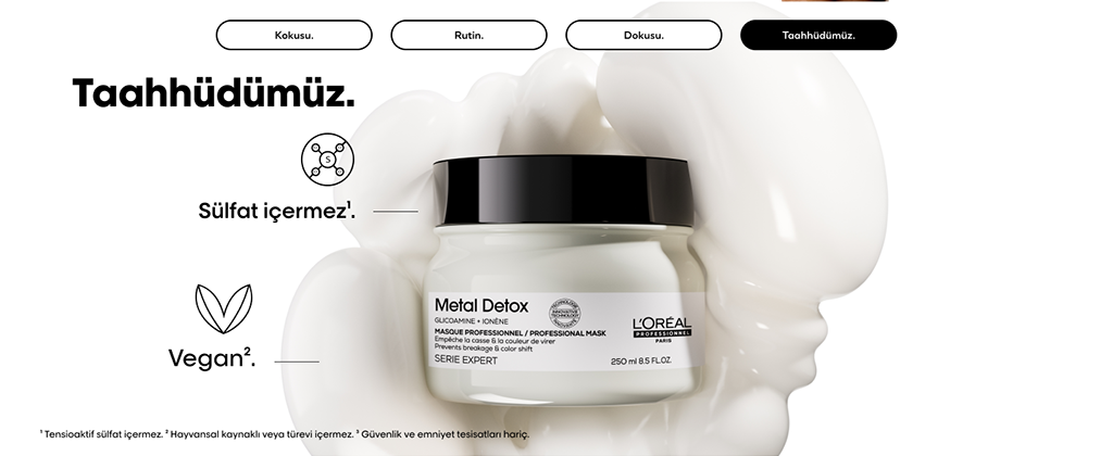 Metal Detox taahhüdümüz sülfatsız ve vegan