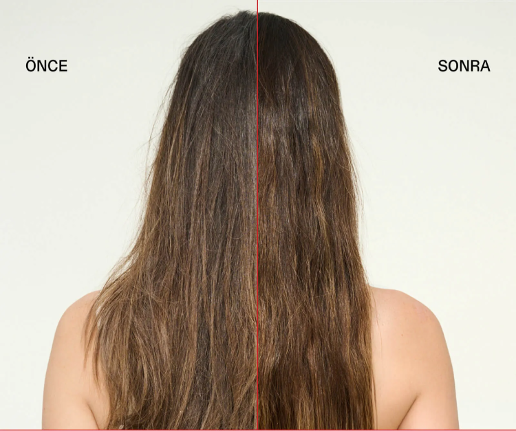 Olaplex Shine Serum Oil Mist önce sonra düz saç