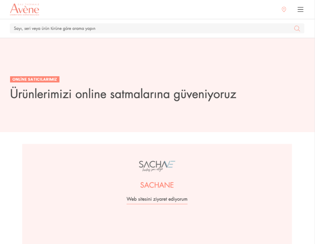 Avene Yetkili Satıcı Sachane