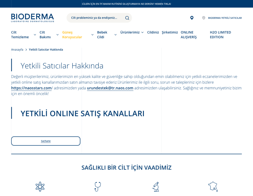 Bioderma Yetkili Satıcı Sachane