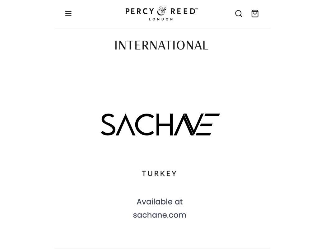 Percy & Reed Yetkili Satıcı Sachane