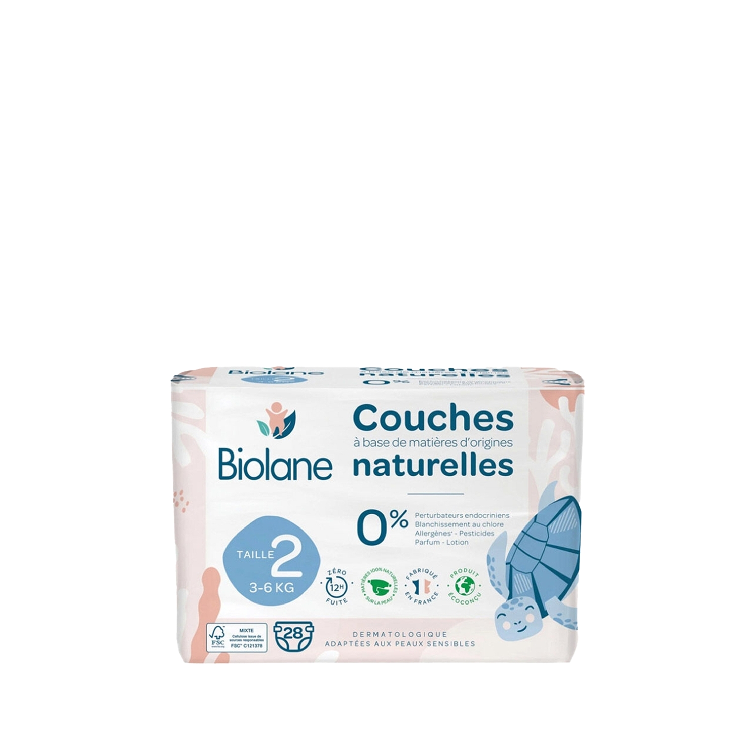 BIOLANE COUCHES NATURELLES 28 COUCHES TAILLE 1 (2-5 KG)