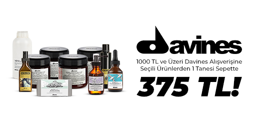 <h3>Kampanya Koşulları :</h3><p>Kampanyadan yararlanabilmek için sepet tutarınızın kargo ve indirim hariç 1000 TL ve üzeri olması gerekmektedir.
</p><p>Davines alışverişinize ek seçili ürünlerden 1 tanesini de sepete eklemelisiniz.
</p><p>Seçili ürünlerden 2 tane eklediğinizde ya da seçtiğiniz üründen 2 tane eklediğinde kampanya çalışmayacaktır.<br>
</p><p>Sepet tutarınız koşulları sağladığında ürün 375 TL'ye düşecektir.
</p><p>Sepette 375 TL'ye alabileceğiniz ürünlere <a href="https://sachane.com/davines-375-tl-c-7689" target="_blank">buradan</a> ulaşabilirsiniz.<br>
</p><p>Sepette 375 TL'ye düşen ürünler %18 indirimli Davines kampanyasına dahil değildir.</p>