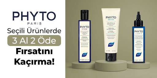 <h3>Kampanya Koşulları:
</h3><p>11 Aralık 2023 Pazartesi günü saat 10:00'a kadar geçerlidir.
</p><p><span></span>Bundle kodlu avantajlı setler, kofreler ve saç boyaları kampanyaya dahil değildir.
</p><p><span></span>Yalnızca SMS ve E-Posta ile doğrulanmış hesaplar faydalanabilir.
</p><p><span></span>Hesabının aktivasyonu <a class="text-sDarkBlue border-b-2" href="https://sachane.com/hesabim/hesap-ayarlarim/kullanici-bilgilerim" title="Hesap Doğrulama">Hesap Doğrulama</a> linkinden kontrol edebilirsin.
</p><p><span></span>Kampanyadan yararlanabilmek için sepetinizde 3 adet seçili Phyto ürünlerinden olmalıdır. Fiyatı en düşük 3. ürün indirim olarak yansıyacaktır.
</p><p>3 al 2 öde sepette 1 kez çalışır. Sepetinizde 6 ürün olsa dahi fiyatı en düşük olan 1 ürün indirim olarak yansıyacaktır.
</p><p>Her müşteri kampanyadan 1 kez yararlanabilir.<br>
</p><p><br>
</p>