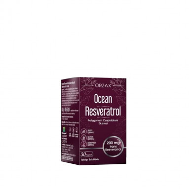 Orzax Ocean Resveratrol 200 mg 30 Kapsül