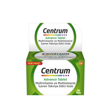 Centrum Multivitamin ve Multimineral İçeren Takviye Edici Gıda 30 Tablet