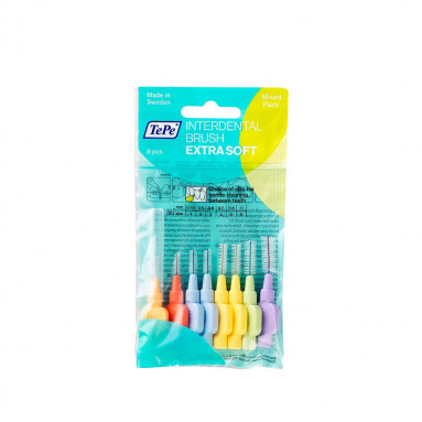 Tepe Ekstra Soft 8'li Karışık Renkli Arayüz Fırça Seti