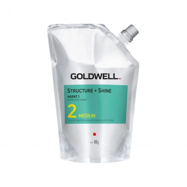 Goldwell Structure + Shine Agent 1 Boyalı Yada Açılmış Saçlar İçin Kalıcı Düzleştirici Krem 2 Medium 400 g